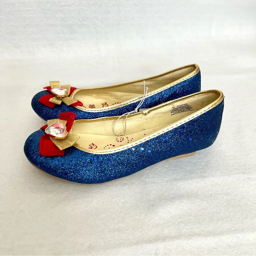 NWT Disney Snow White Sparkly Costume Shoes - Little Girls 2/3 Youth - Picture 3 of 8